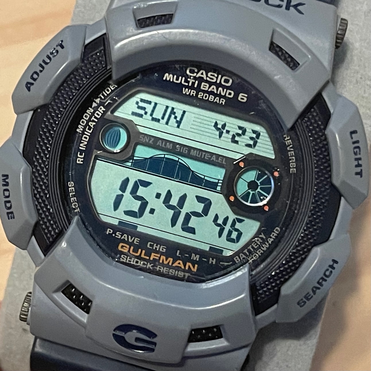 WTS] Casio G-Shock G-9110ER-2JF Men in Military Colors Gulfman Navy Grey  Tough Solar Atomic Multiband 6 Digital Watch G9110 | WatchCharts Marketplace