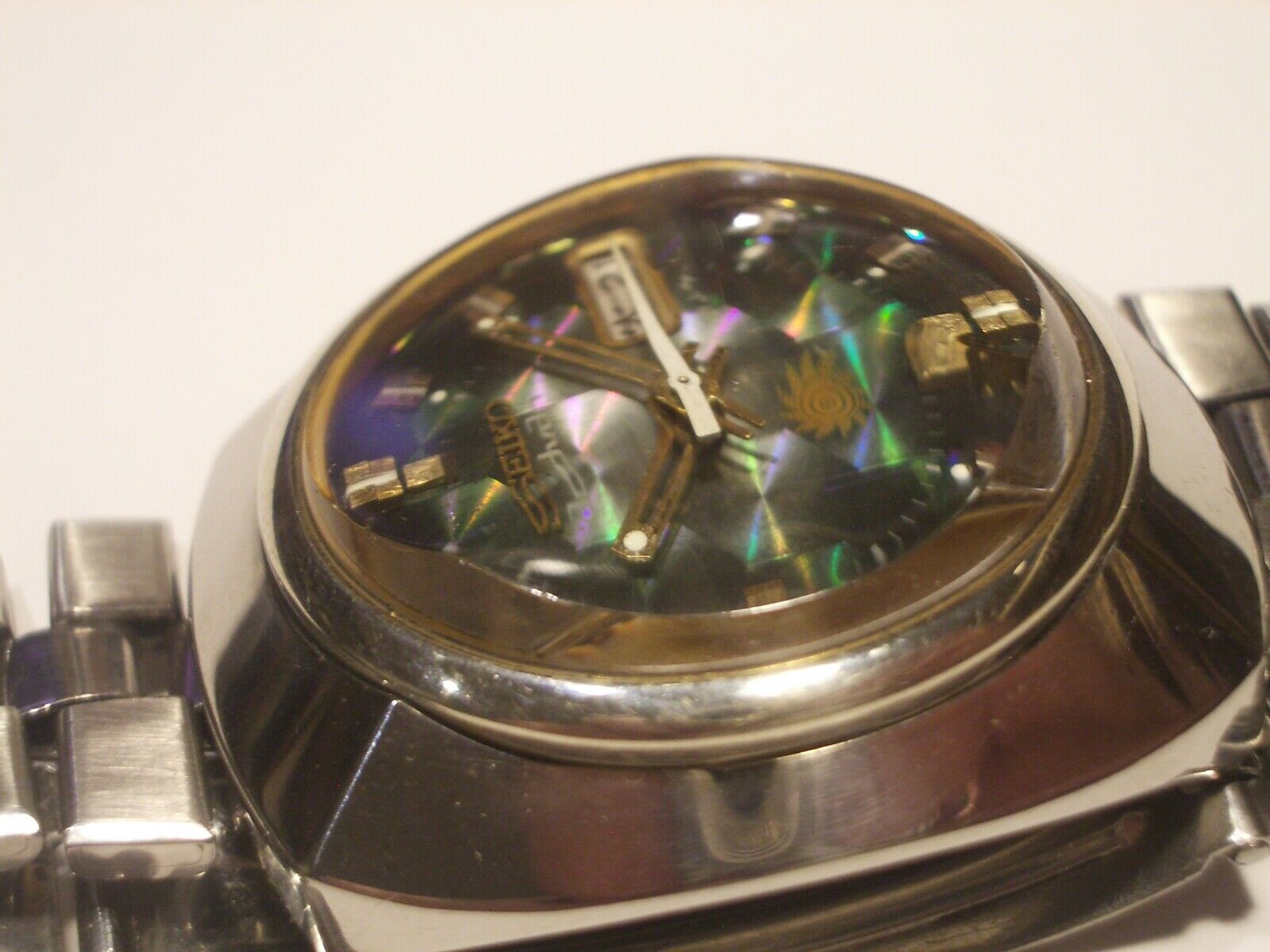 SEIKO RARE VINTAGE ADVAN , 7019-7230, GREEN DIAL, 21J, SS 