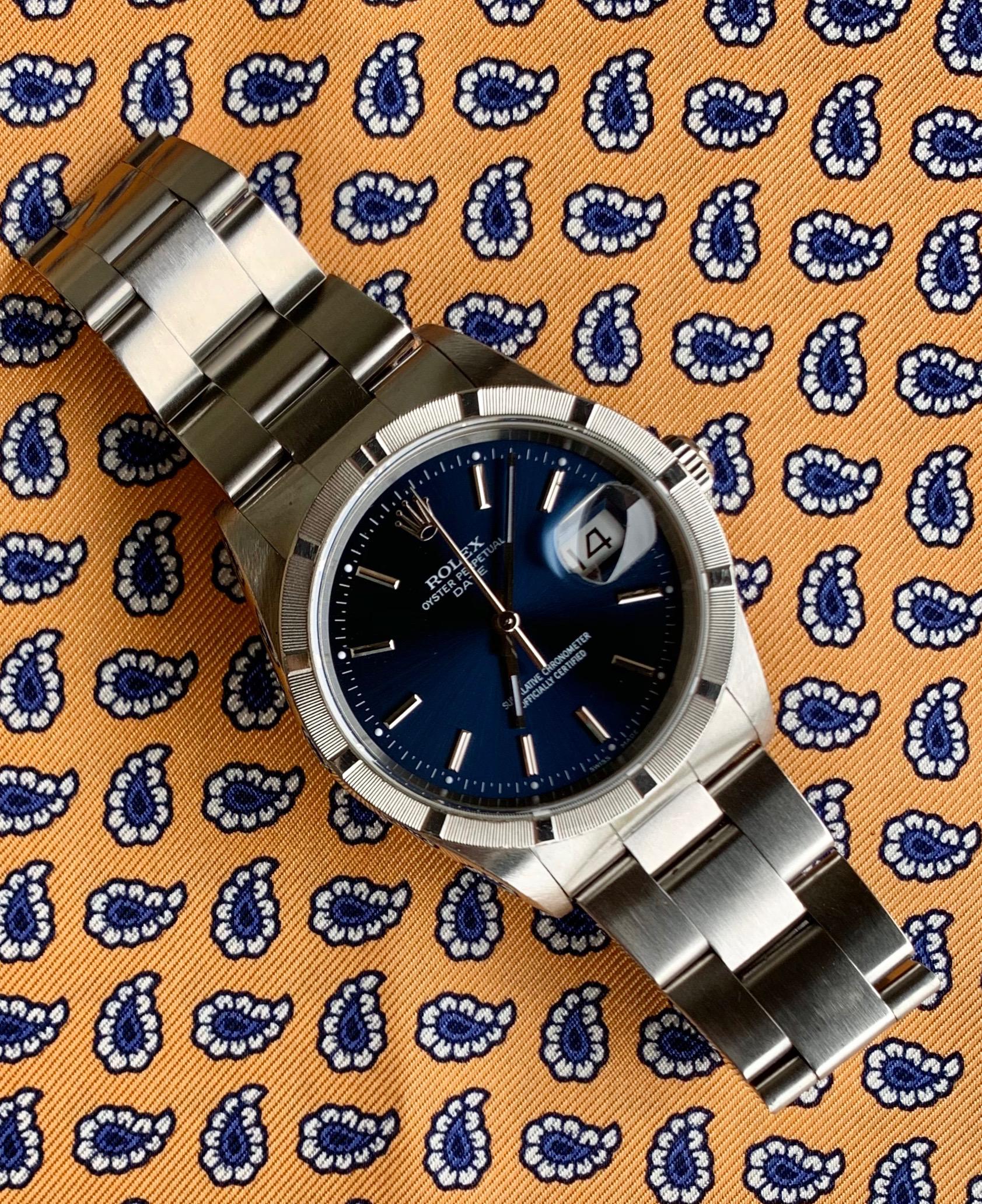 rolex 15210 blue dial