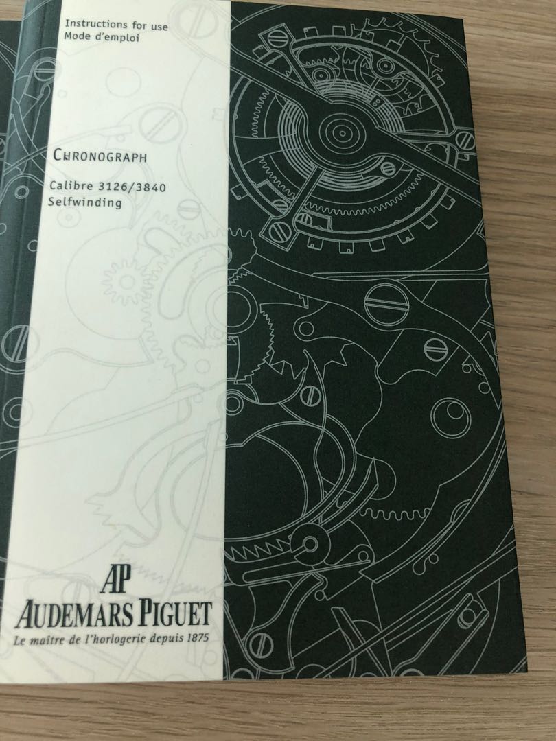 Audemars Piguet Watch Manual AP Calibre 2120 2121 2324 2825 3126