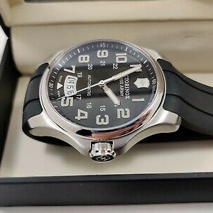 Victorinox Swiss Army Officers Automatic Black Rubber Strap Men s Watch 241369 WatchCharts Marketplace