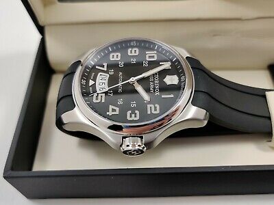 Victorinox Swiss Army Officers Automatic Black Rubber Strap Men s