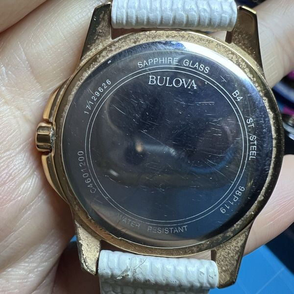 Bulova 98P119 Classic Women's Gold Mother of Pearl Dial Watch W Diamond ...