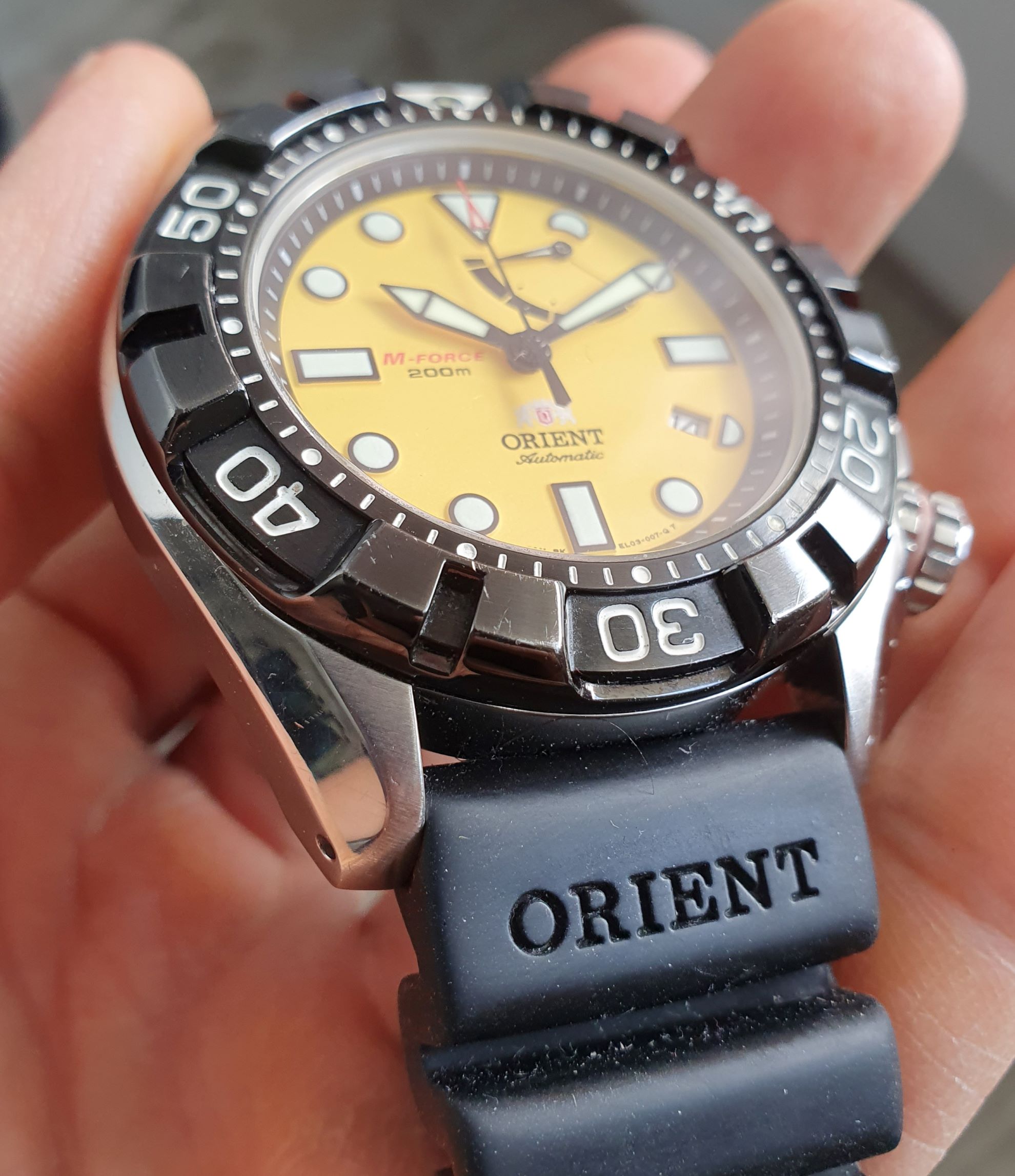 Orient M-Force Diver SEL03005Y0 - yellow dial - EU based