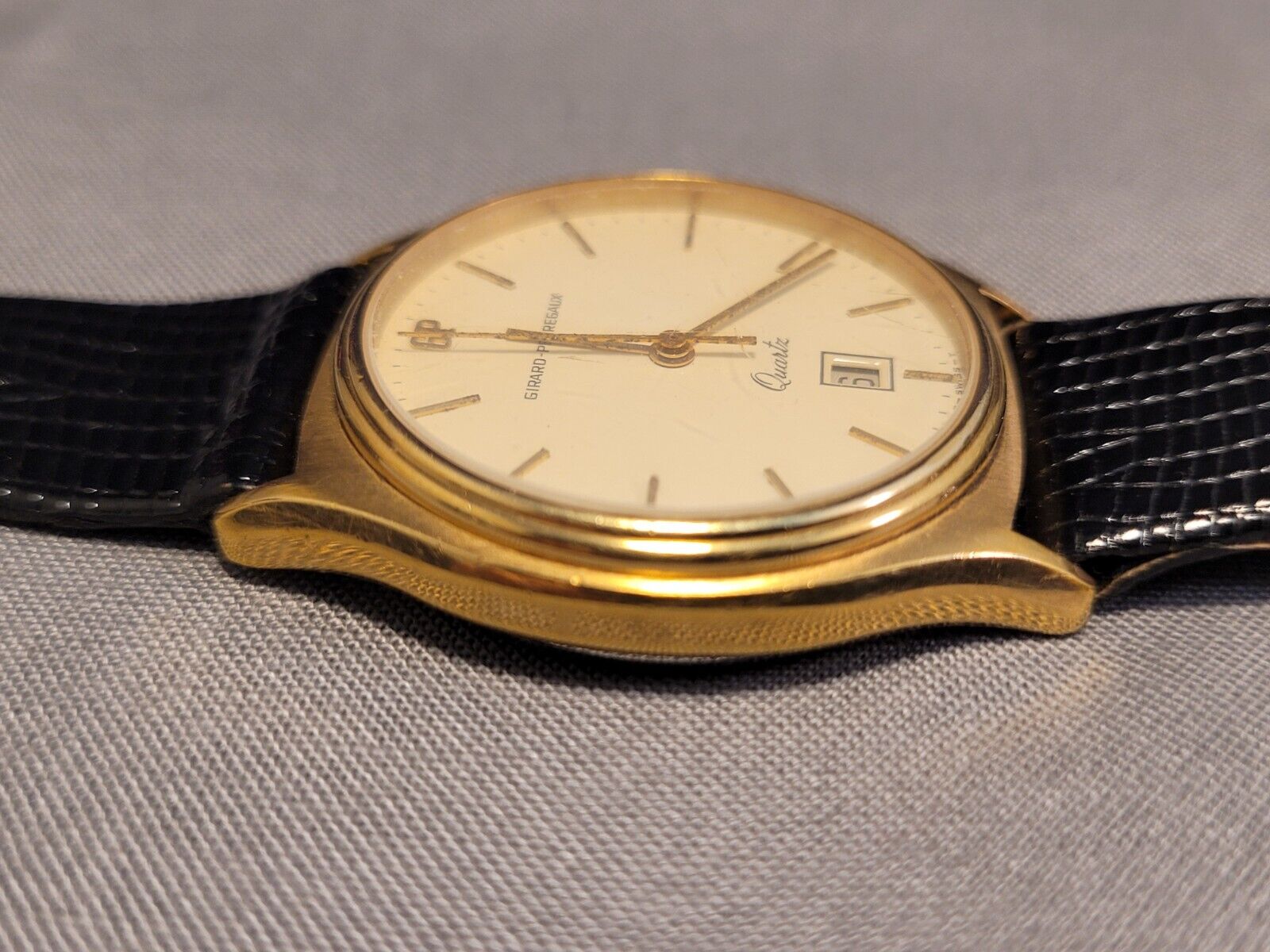 Vintage Girard Perregaux Men s Gold Plated Quartz Watch 4457WF