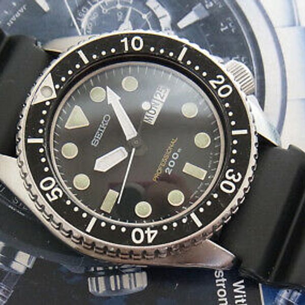 VINTAGE SEIKO QUARTZ DIVER 7C43-6011 PROFESSIONAL 200 M. JAPAN 37.5 MM.  WATCH | WatchCharts Marketplace