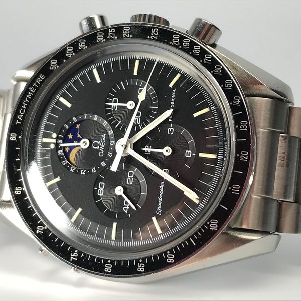 Fs: 1980s Omega Speedmaster Moonphase 345.0809 Speedymoon With Original 