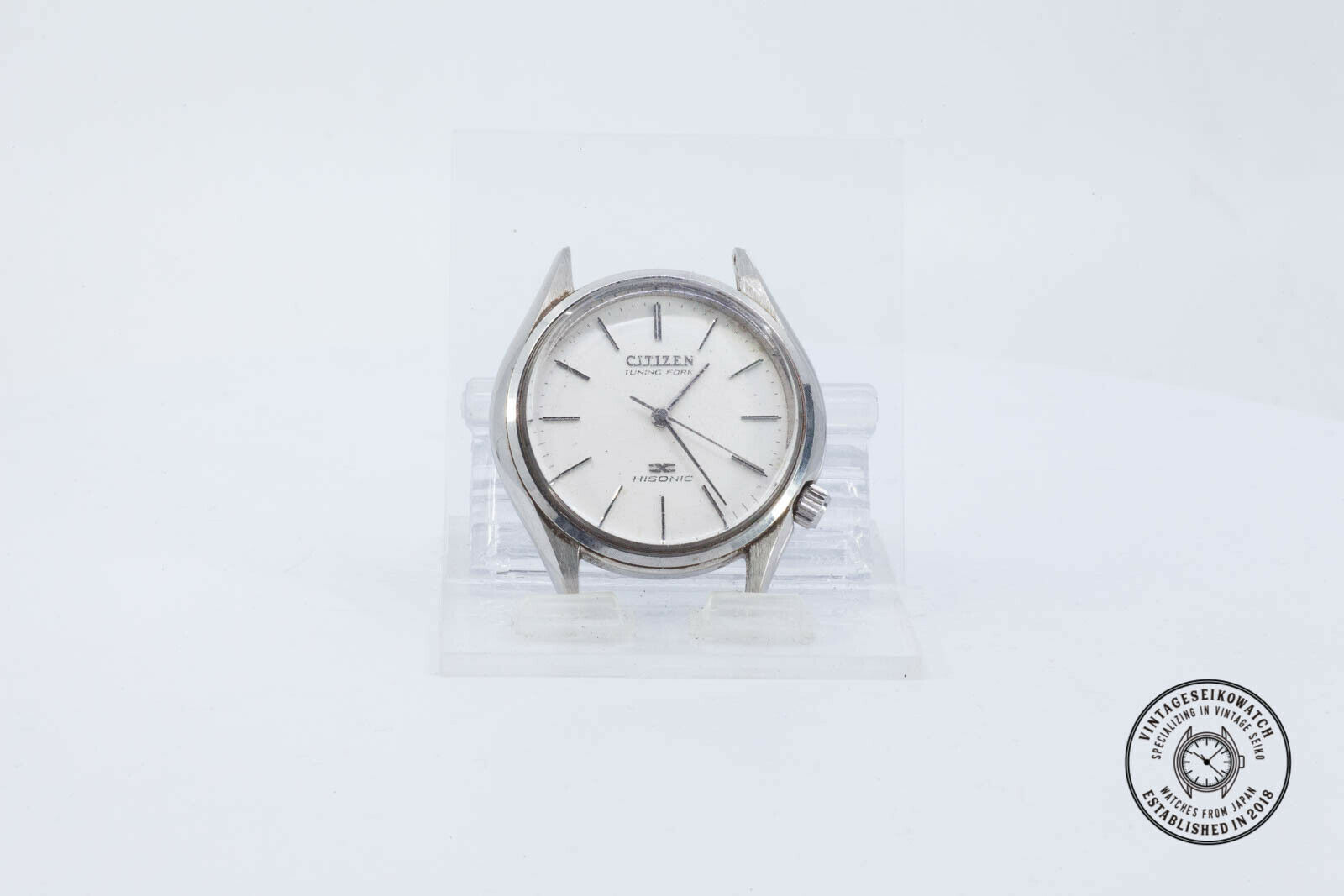 Vintage CITIZEN TUNING FORK HISONIC 3721-375068Y MENS WATCH Japan 