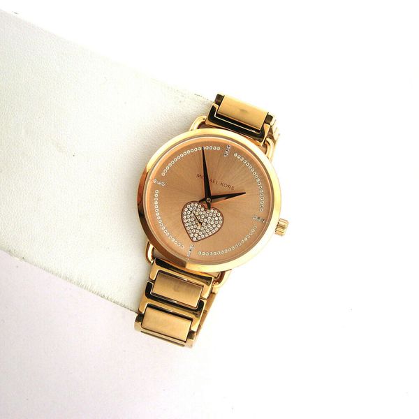 Michael Kors MK3826 Portia Heart Stainless Steel Link Band Quartz