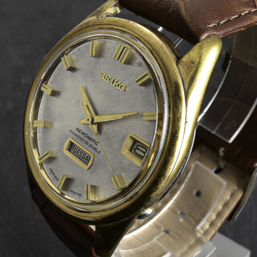 VINTAGE 1966 SEIKO SEIKOMATIC Day Date Diashock 26 Jewels 6206A