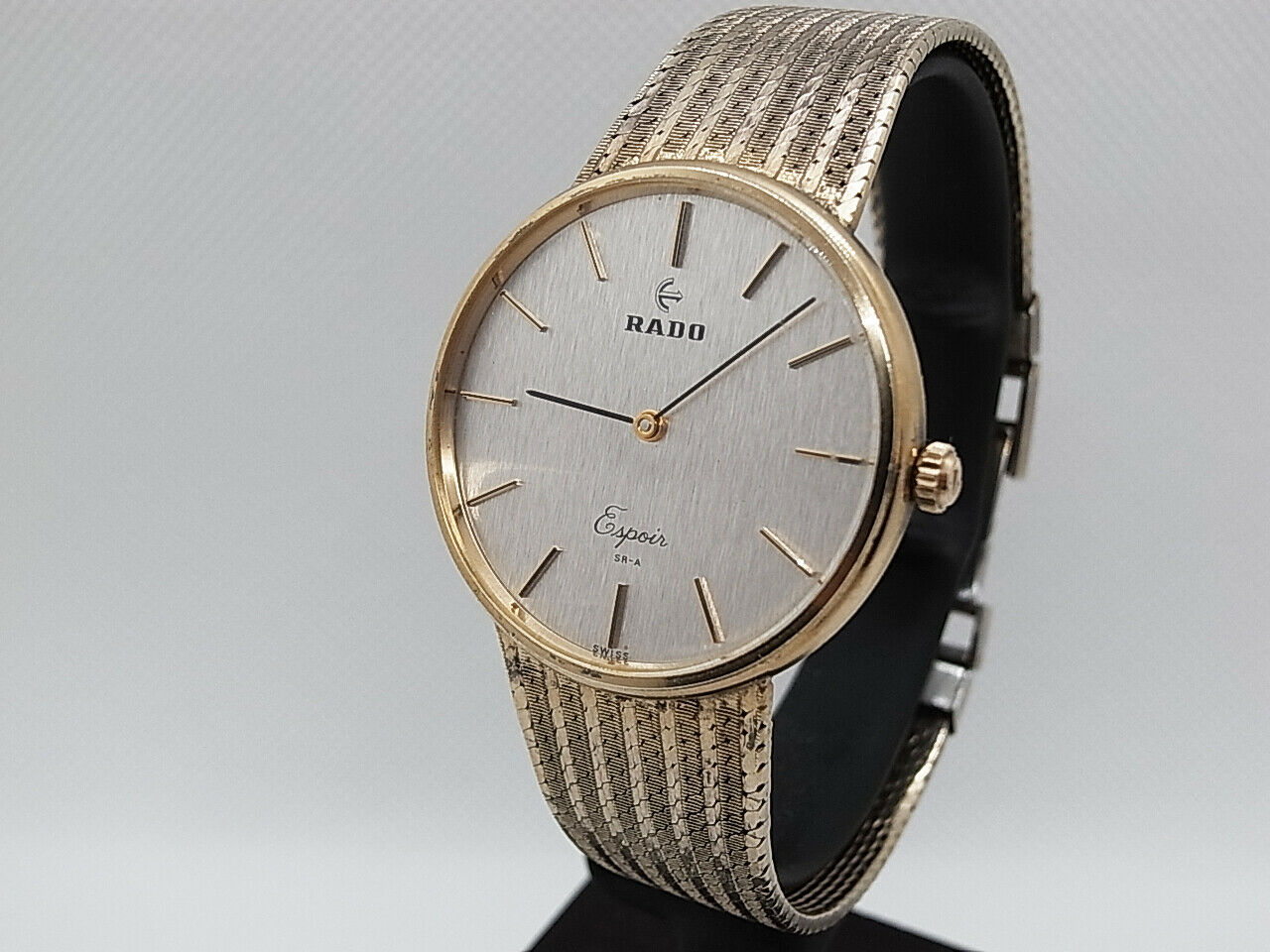 RADO Espoir SR-A Hand-Winding Men's Watch Sterling Silver Gold 