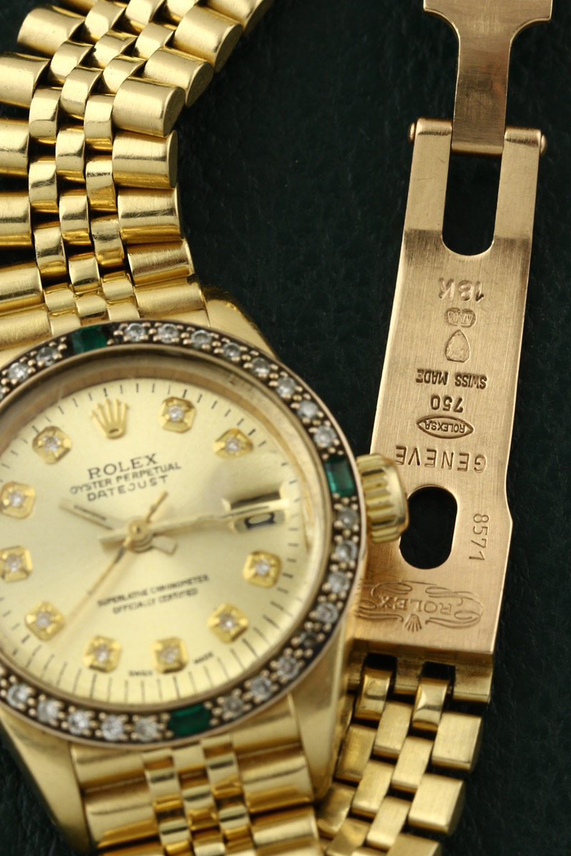 Rolex oyster perpetual datejust 18k 750 sale