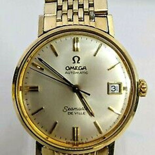 Vintage Omega Seamaster DeVille Automatic Date 14K Gold Case with Original Band WatchCharts