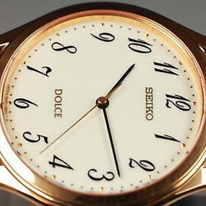 Vintage 1998 [N MINT] SEIKO Dolce 5E61-0A90 Quartz Gold Men's