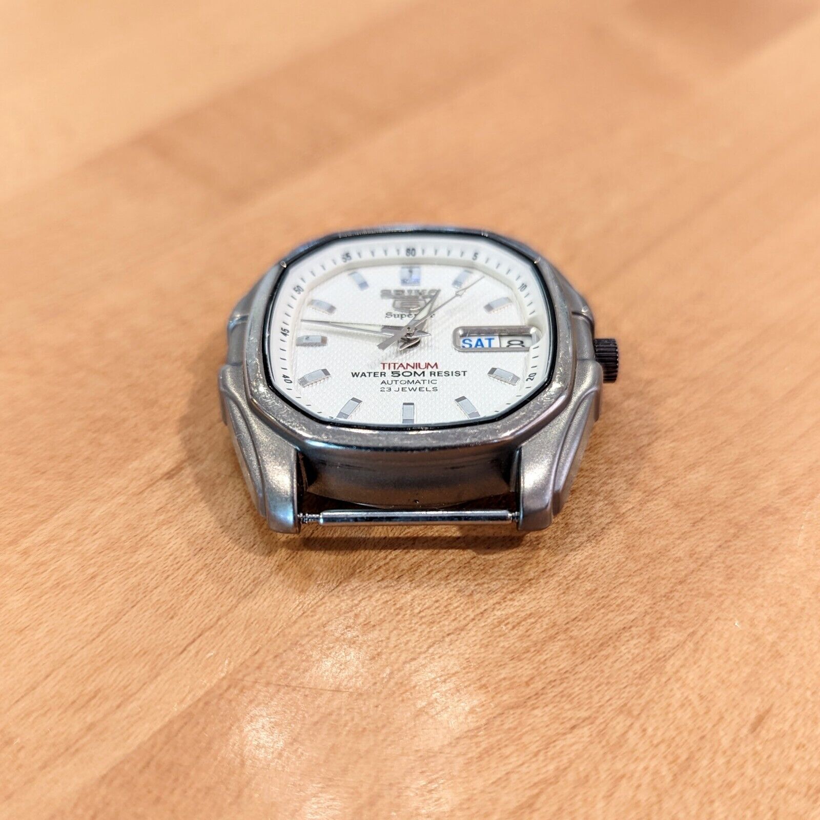 Seiko 5 Superior Titanium Automatic Day Date 37mm 7s36-5020 SUPER 