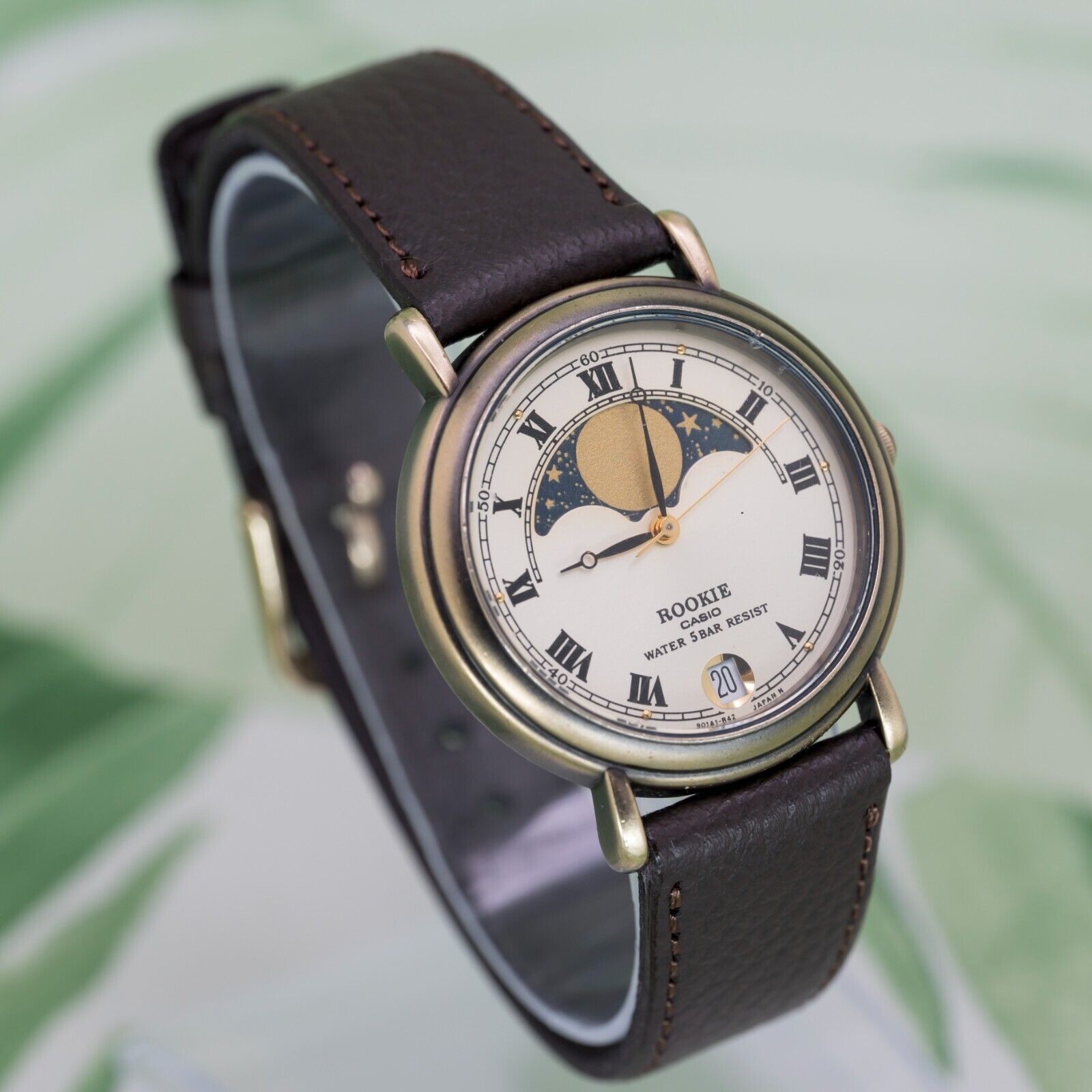 1988 CASIO ROOKIE RKT-380 MOON PHASE ANALOGUE QUARTZ DRESS WATCH