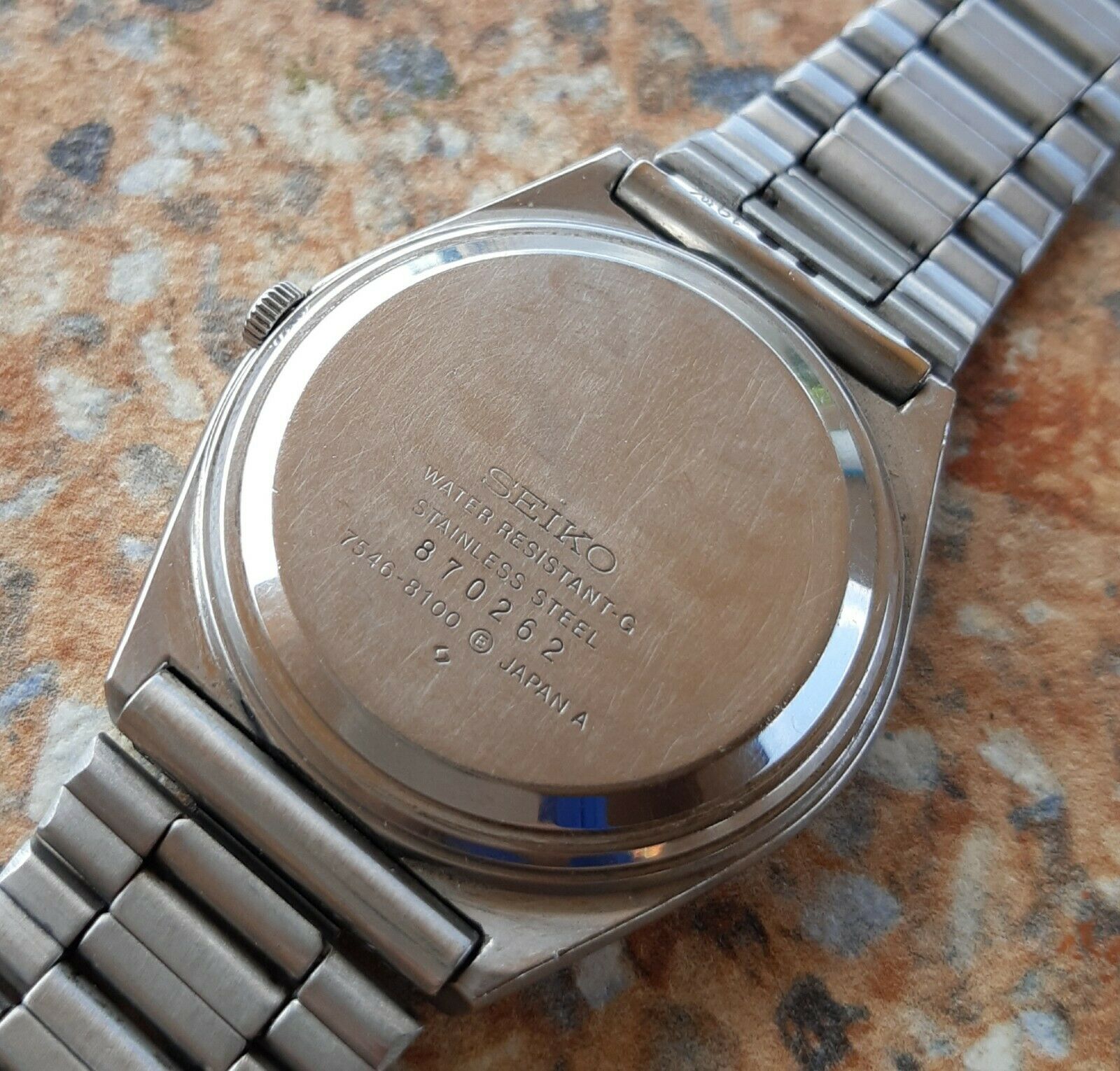 Vintage Seiko Quartz Type II (SQ) JDM 7546 8100 Kanji July 1978 