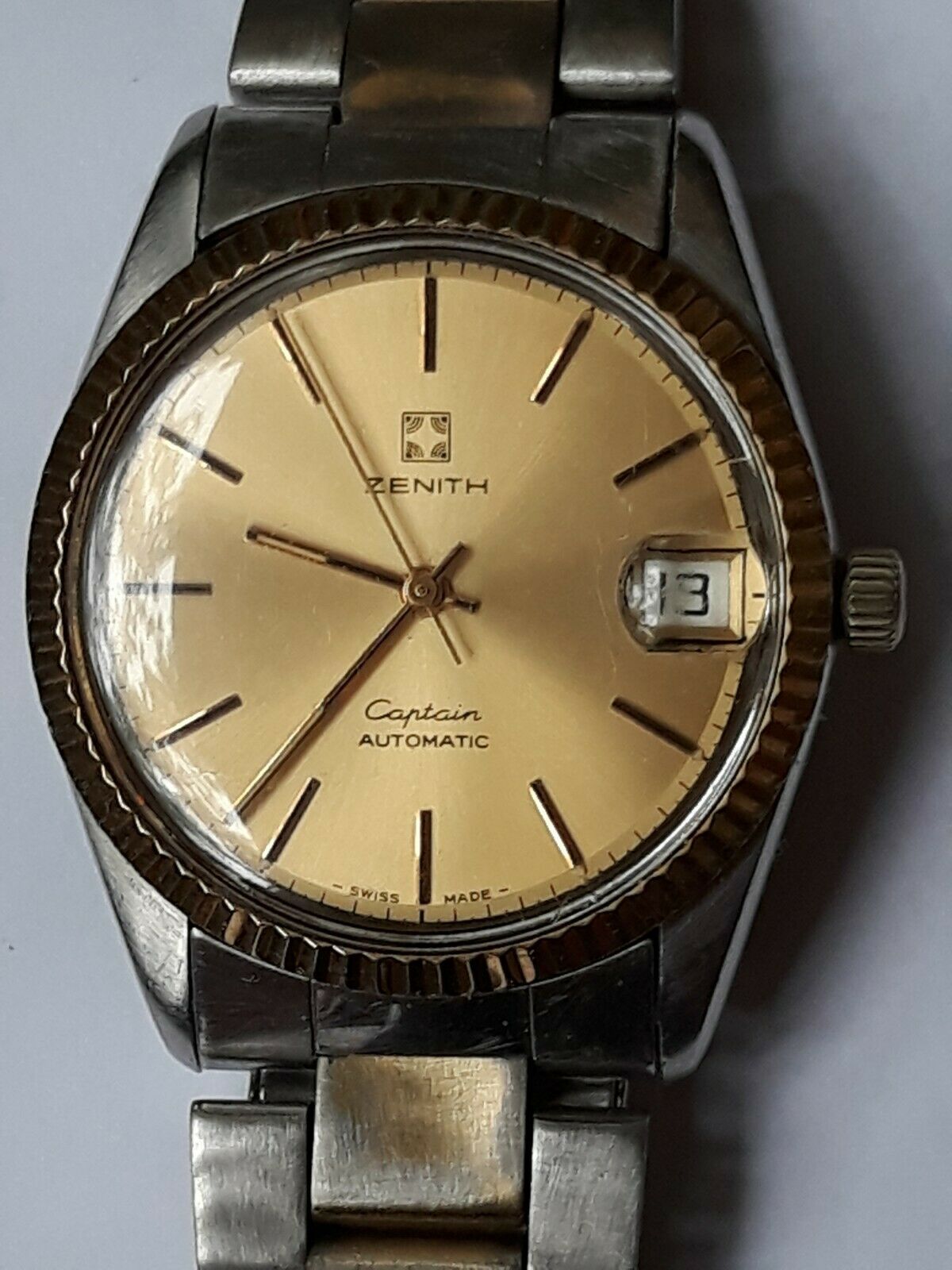 Vintage ZENITH Captain Automatic 17J Eta 490 With Date