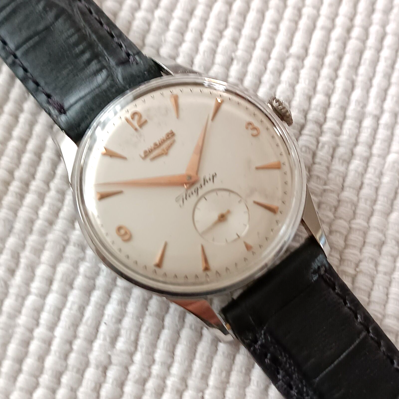 VINTAGE LONGINES FLAGSHIP S STEEL CAL 30L MANUAL WIND REF 7165 2