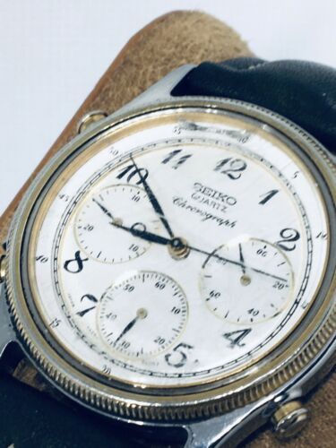 Rare Vintage SEIKO 7A28-6020 Chronograph Quartz Mens Watch