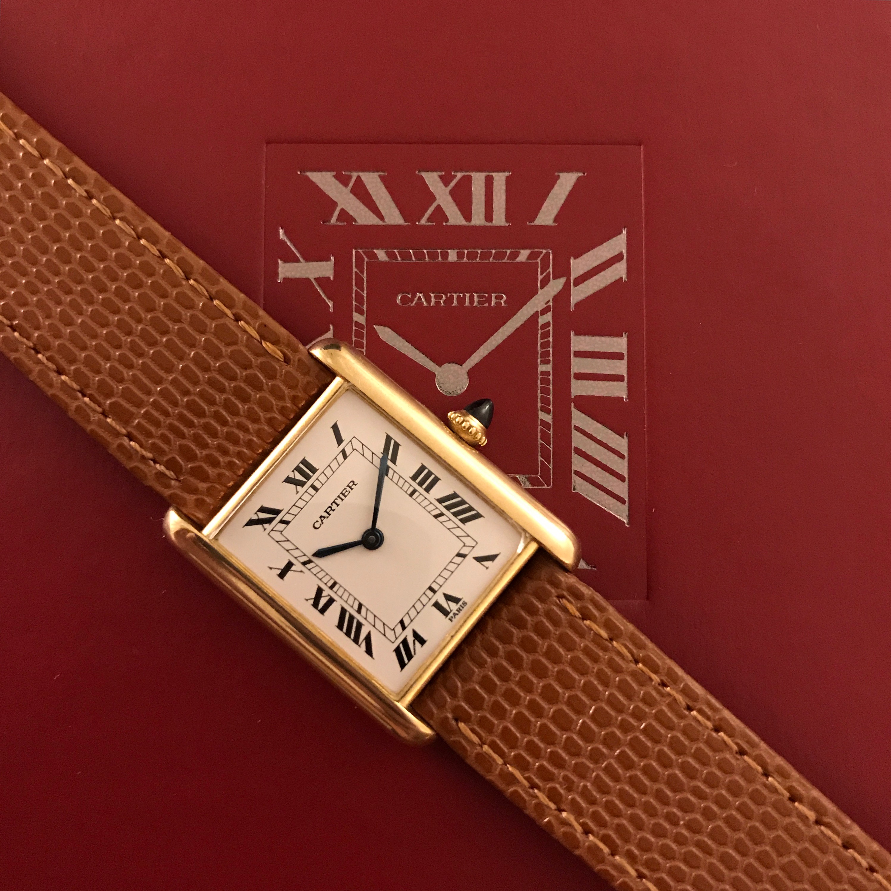 Cartier Tank Louis ref 78086 18kt Yellow Gold Mechanical Movement