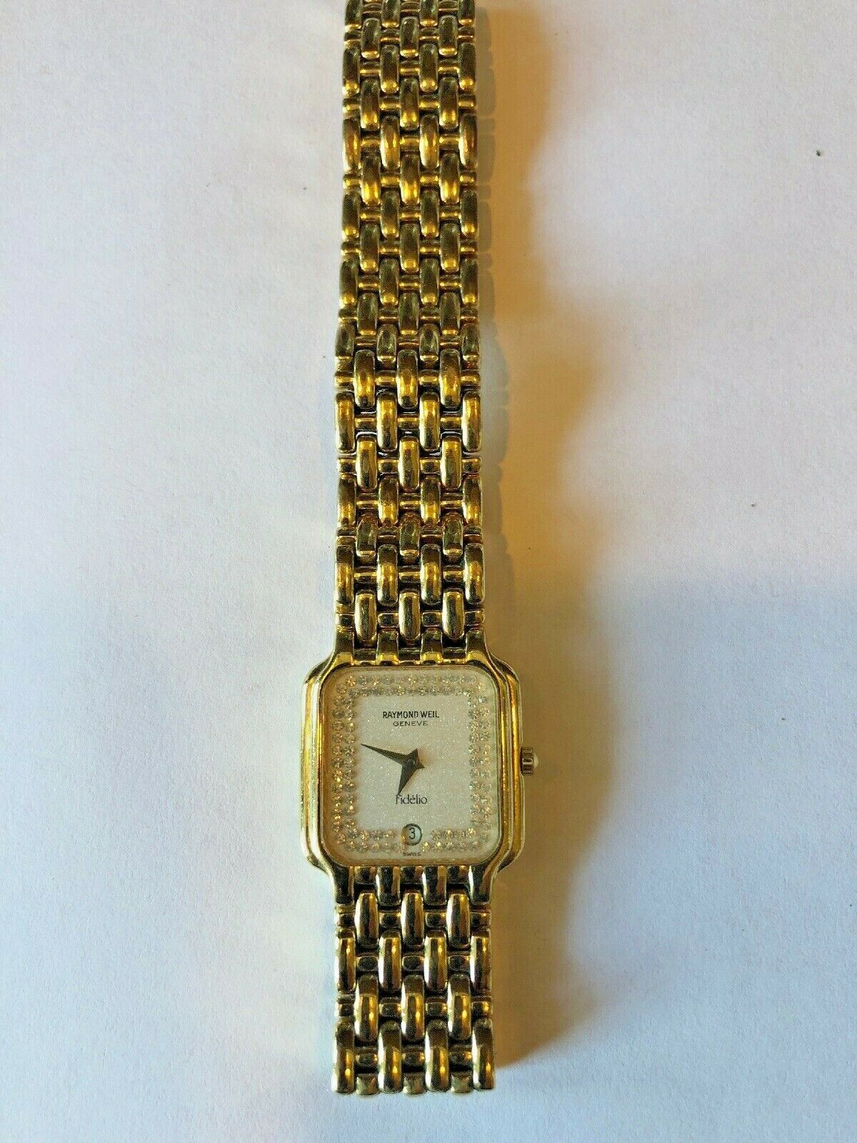 Raymond Weil Geneve Fidelio 4703 Diamond Watch Serviced 18k Gold