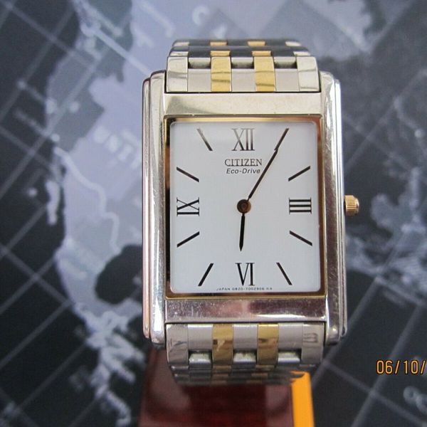 Citizen Eco-Drive Stiletto Stainless Steel Sapphire Square White