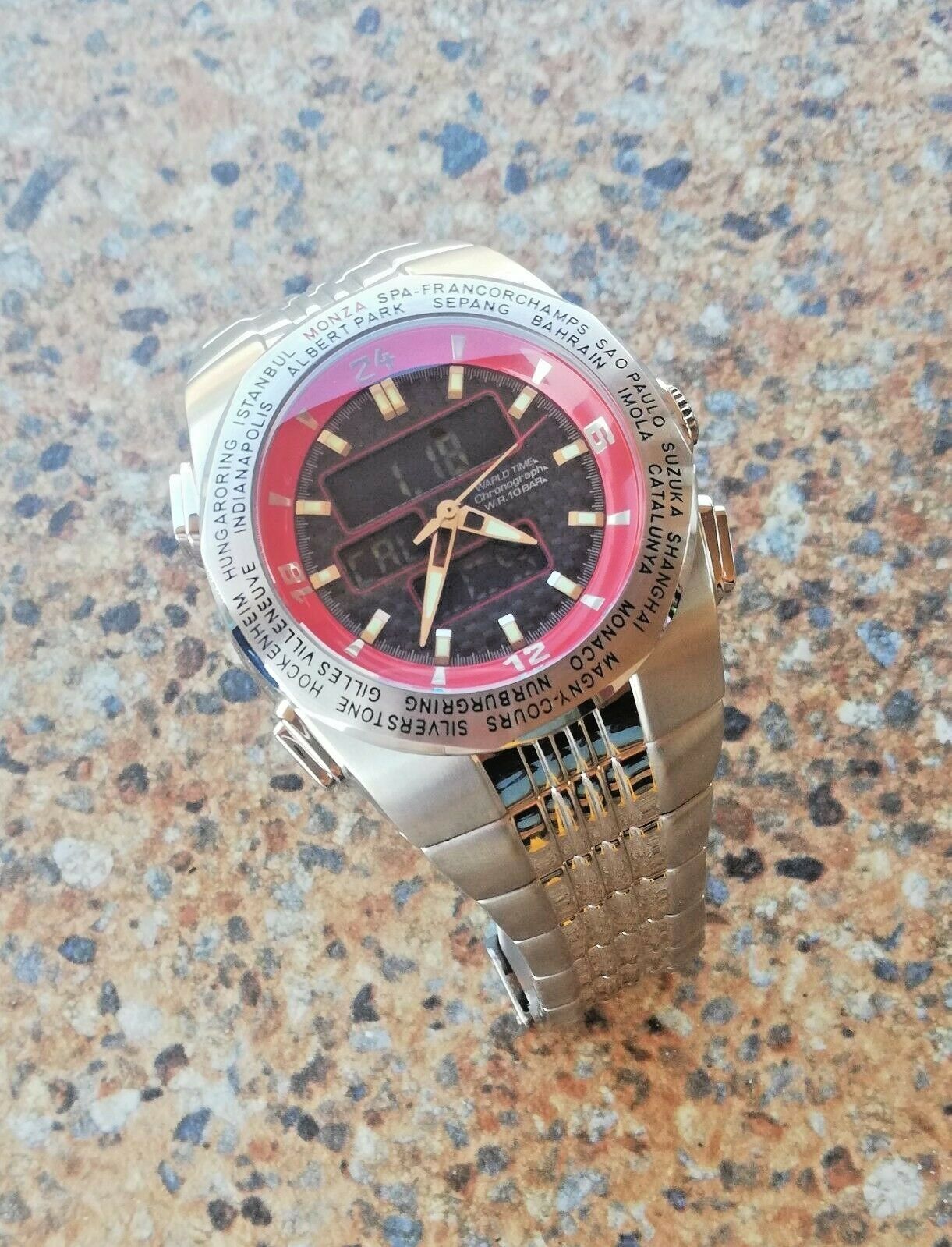 Citizen Miyota Marlboro F1 Racing Analogue Digital World Time 