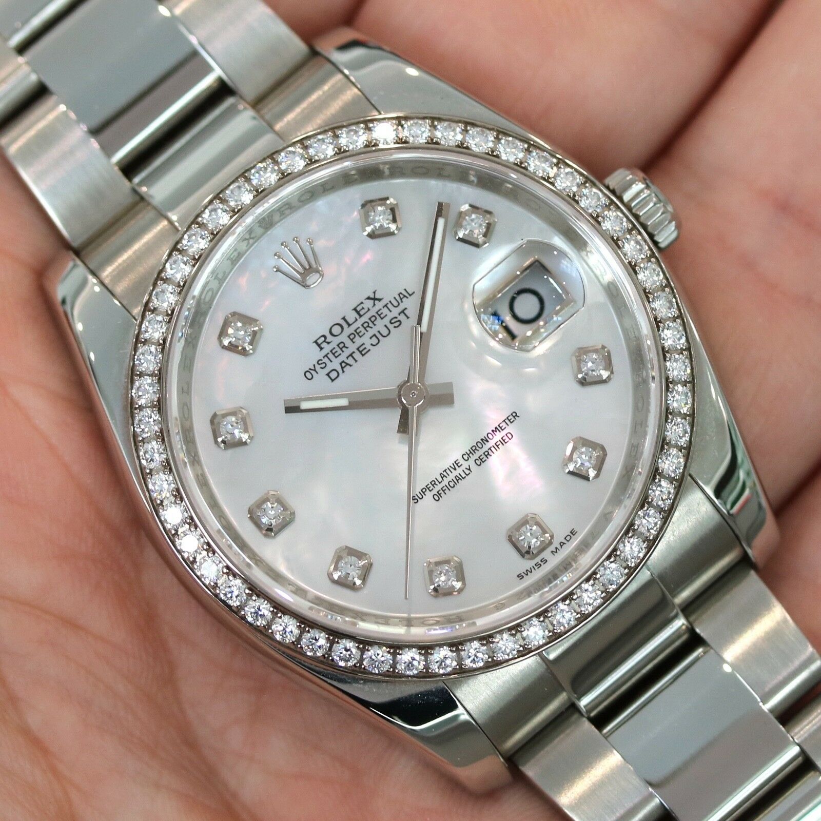 rolex datejust 36mm mother of pearl