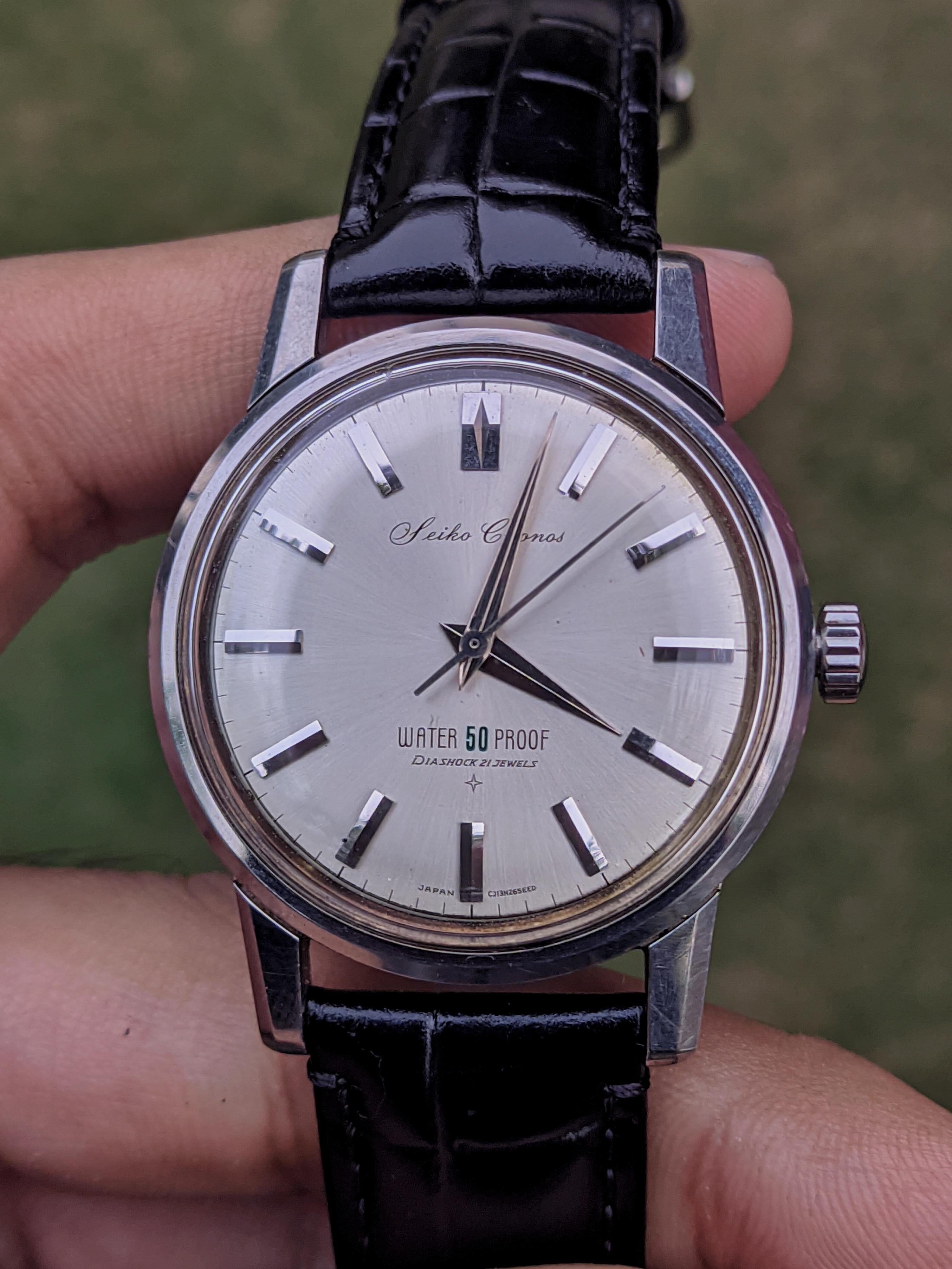想像を超えての WTS] Seiko J13046 Cronos Water 50 Proof 1960's Dress Watch 腕時計