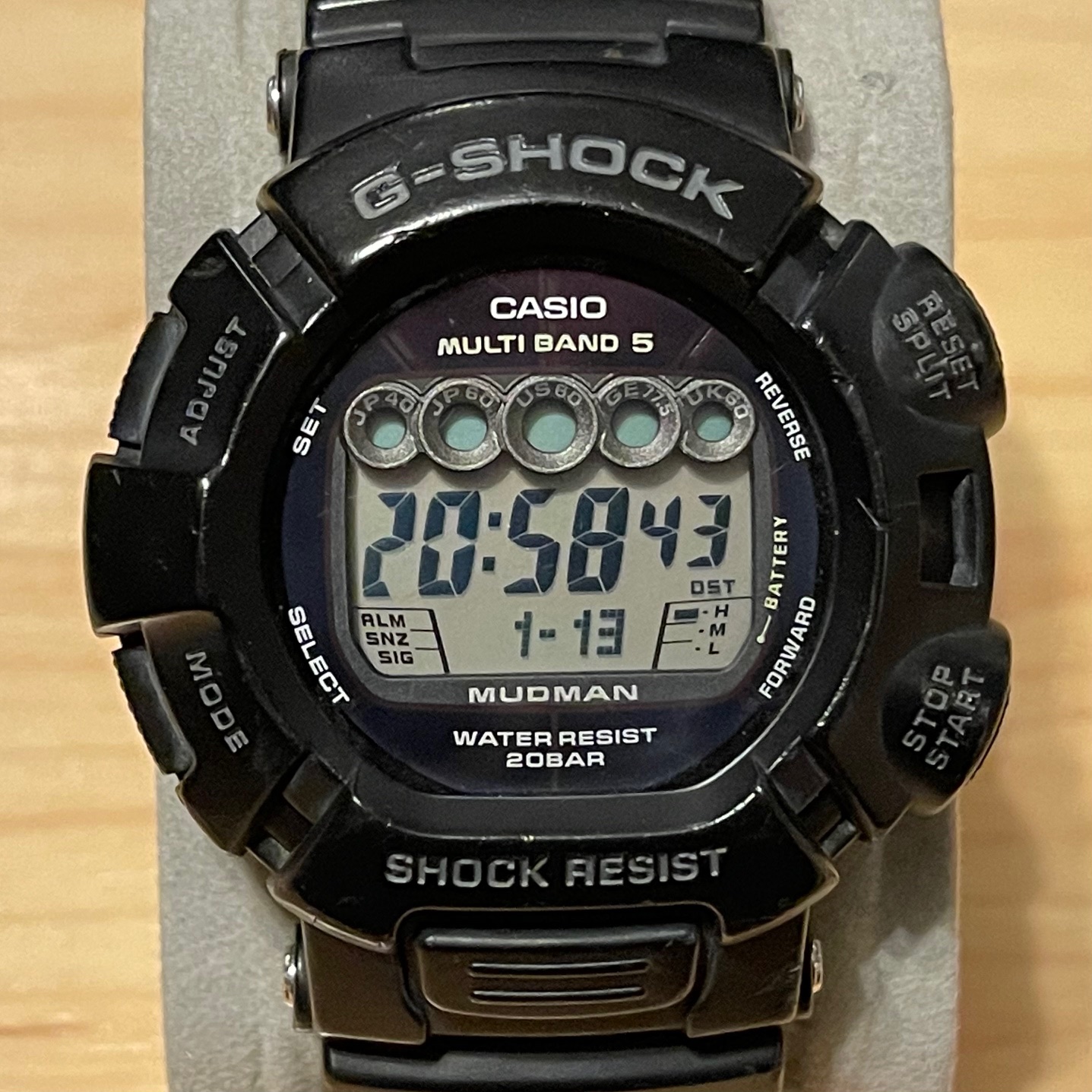 WTS Casio G Shock GW 9000 1 Mudman 5 Eyed Monster Tough Solar Atomic Multiband 5 Digital Watch 9000 WatchCharts Marketplace