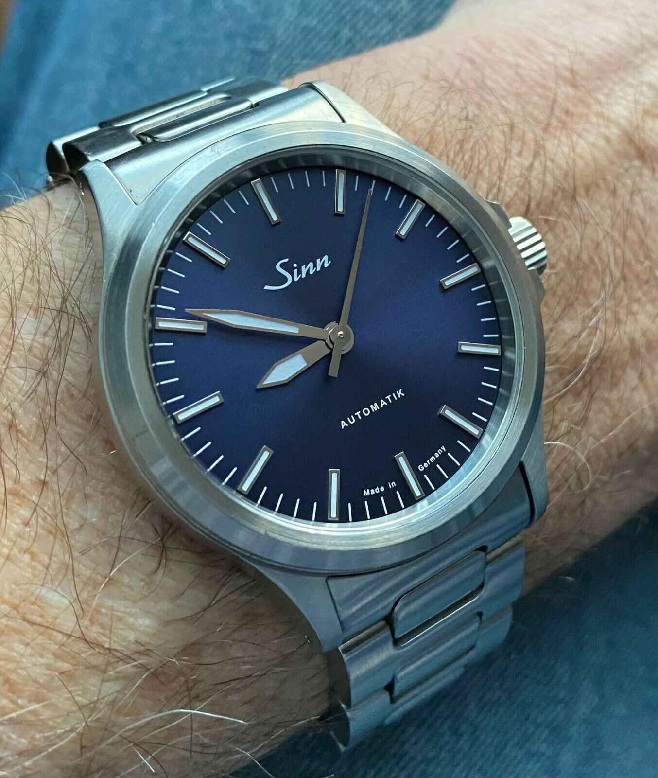 Sinn 556 IB, Blue Dial, Top Grade ETA Auto, H-Link And Fine Link ...