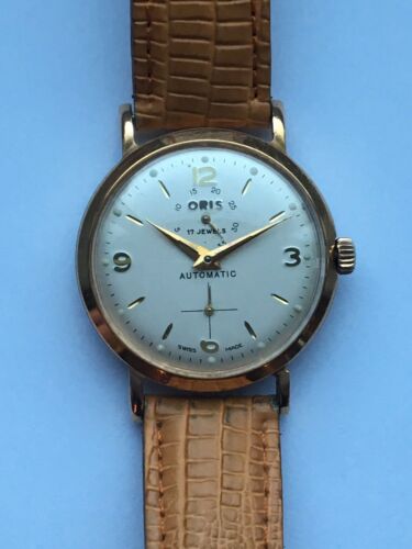 Vintage Gents Gold Plated Oris Automatic Power Reserve Indicator