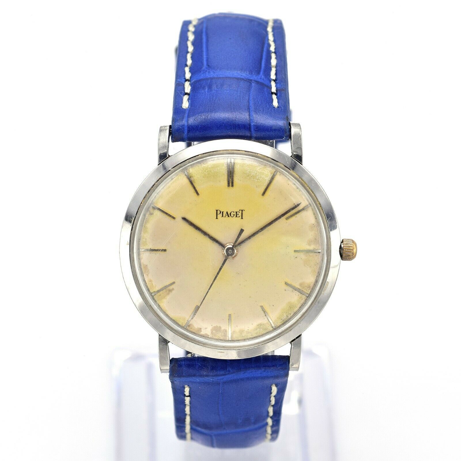 Vintage Piaget Stainless Steel 17 Jewels Hand Wind Men s Watch 34