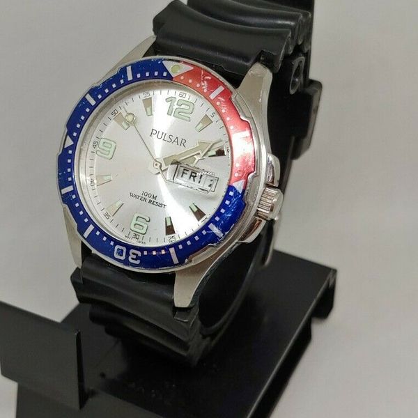 Pulsar VX43-X042 Dive White dial Watch Pepsi Bezel | WatchCharts