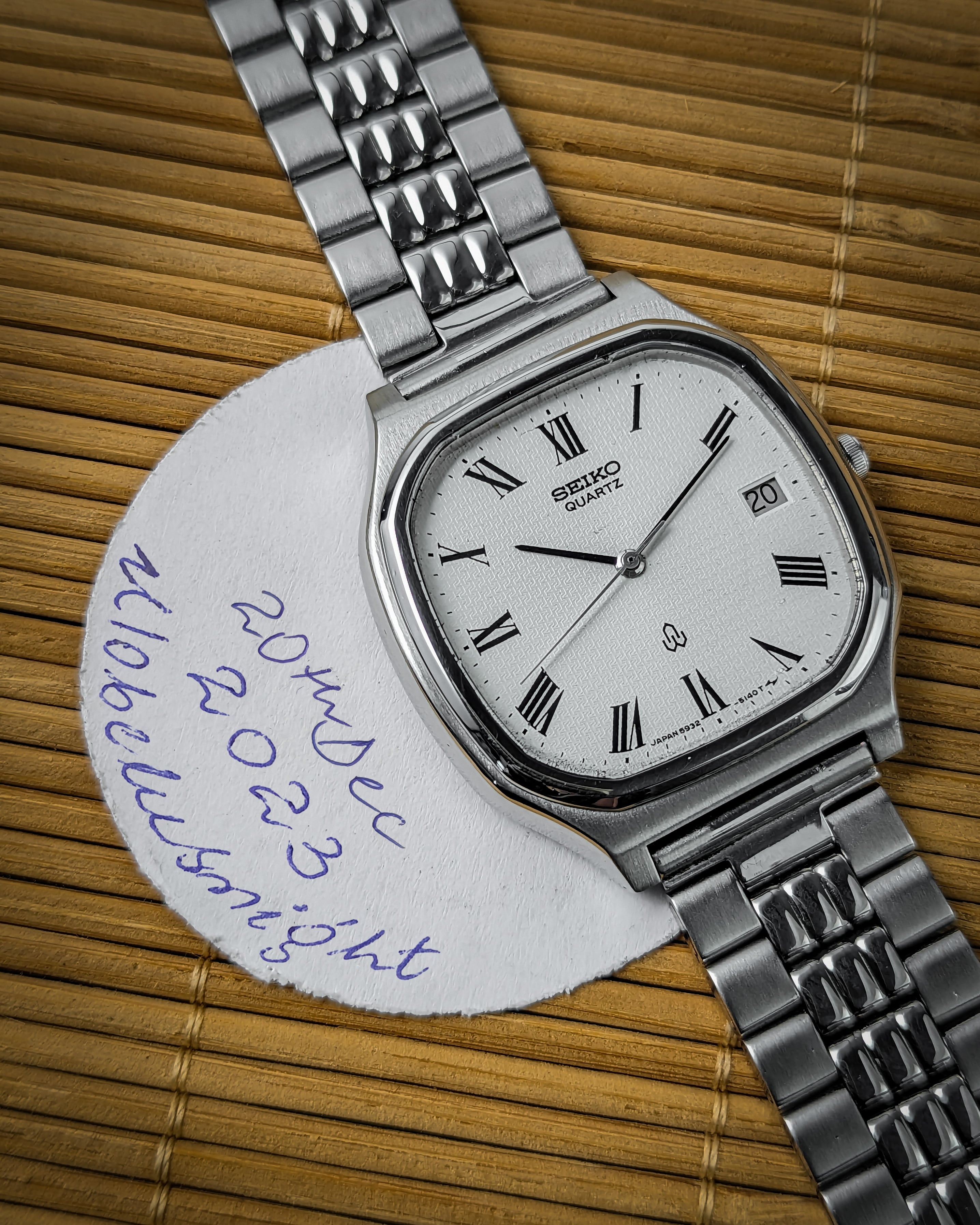 WTS Vintage Seiko Quartz 5932 5030 Ultra Slim White