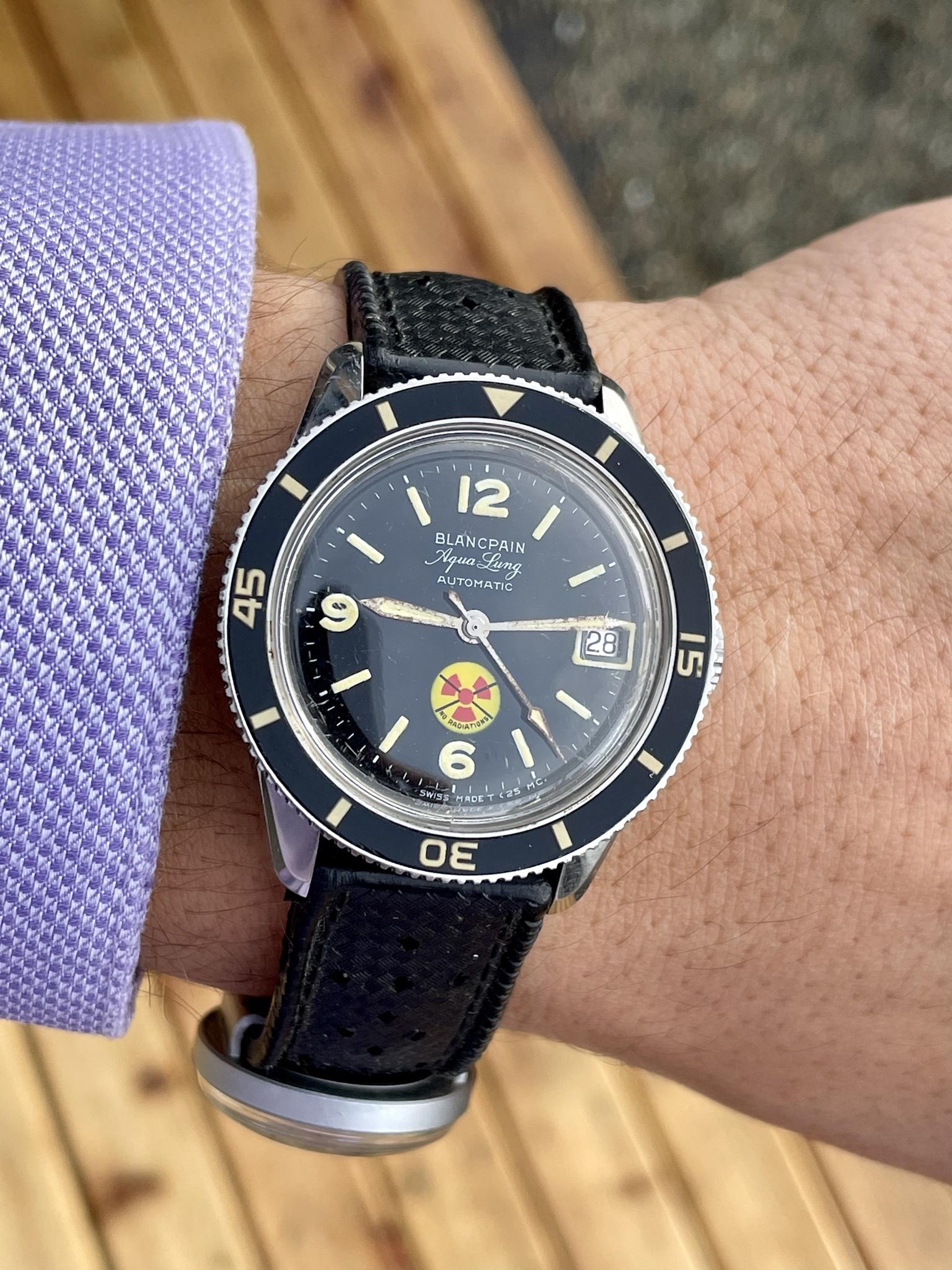 WTS 1960s Original Vintage Blancpain Fifty Fathoms Aqua Lung No