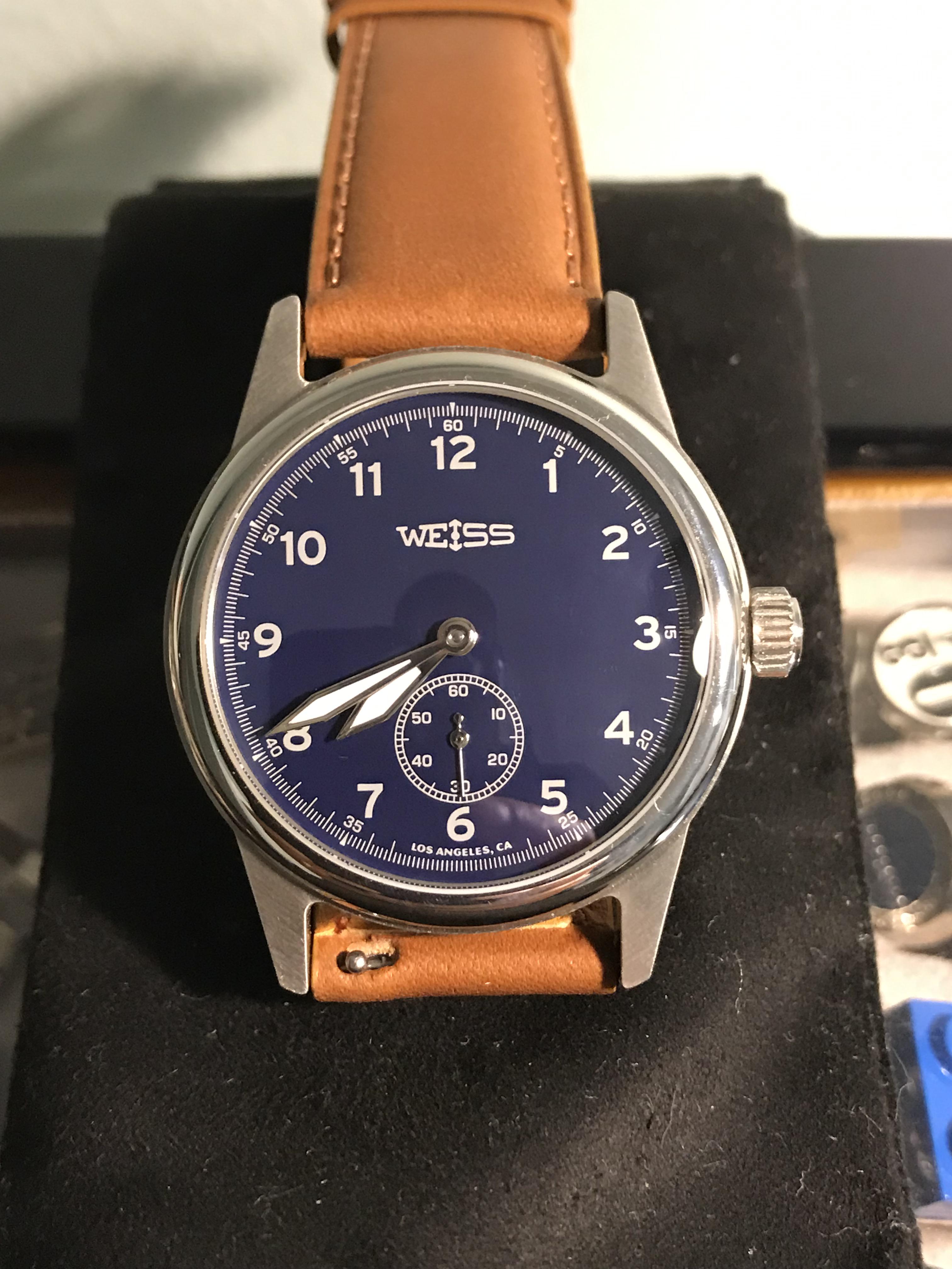 weiss 38mm field watch