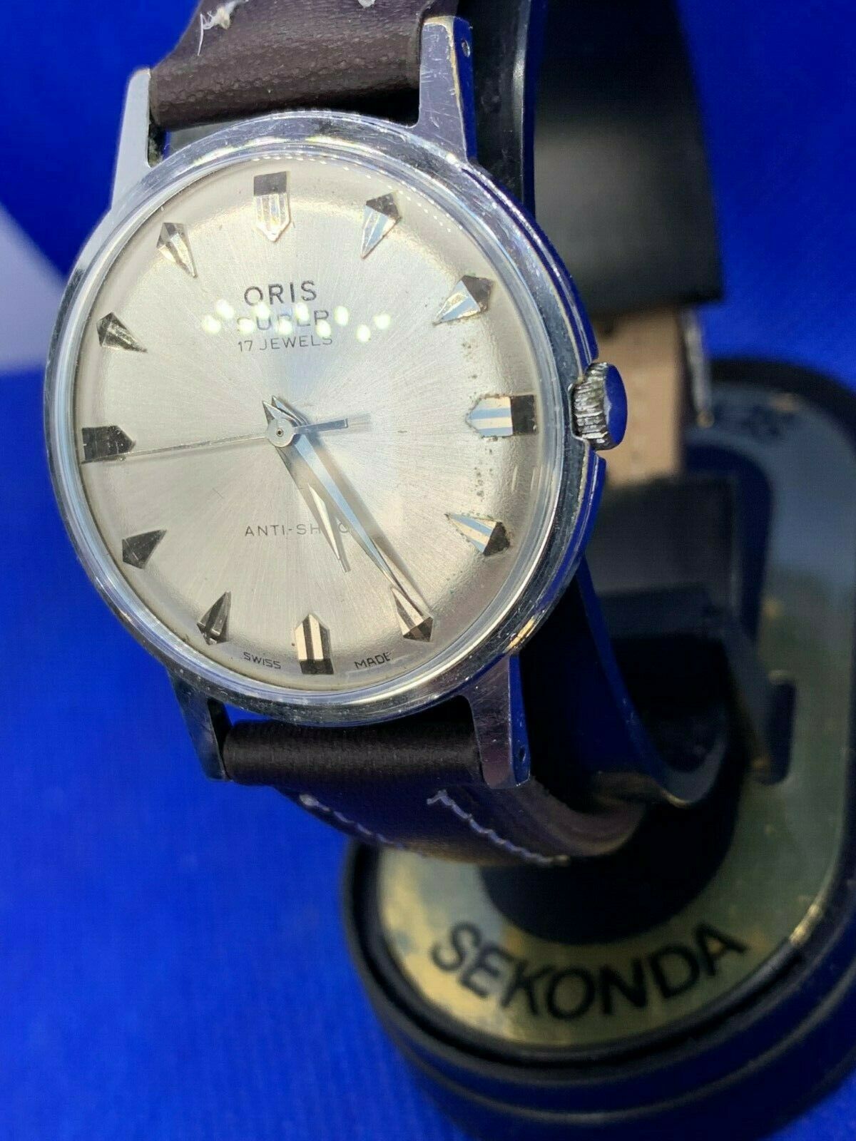 Vintage Swiss Made 17 Jewels Oris Super Manual Wind Wristwatch C 