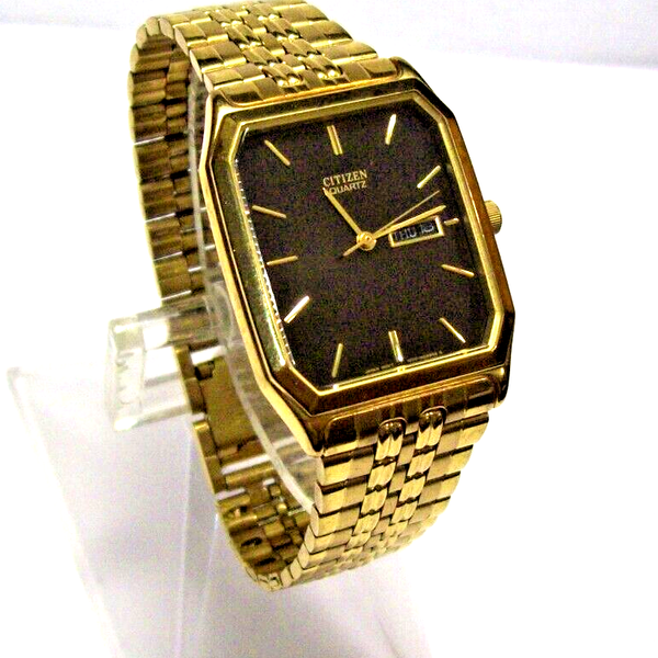 Orologio Citizen Uomo Abito Classico Oro Data Giorno Nuovo Vecchio ...