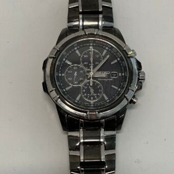 Seiko Solar Chronograph V172-0AJ0 Tachymeter Gorgeous mens watch  black-silver | WatchCharts