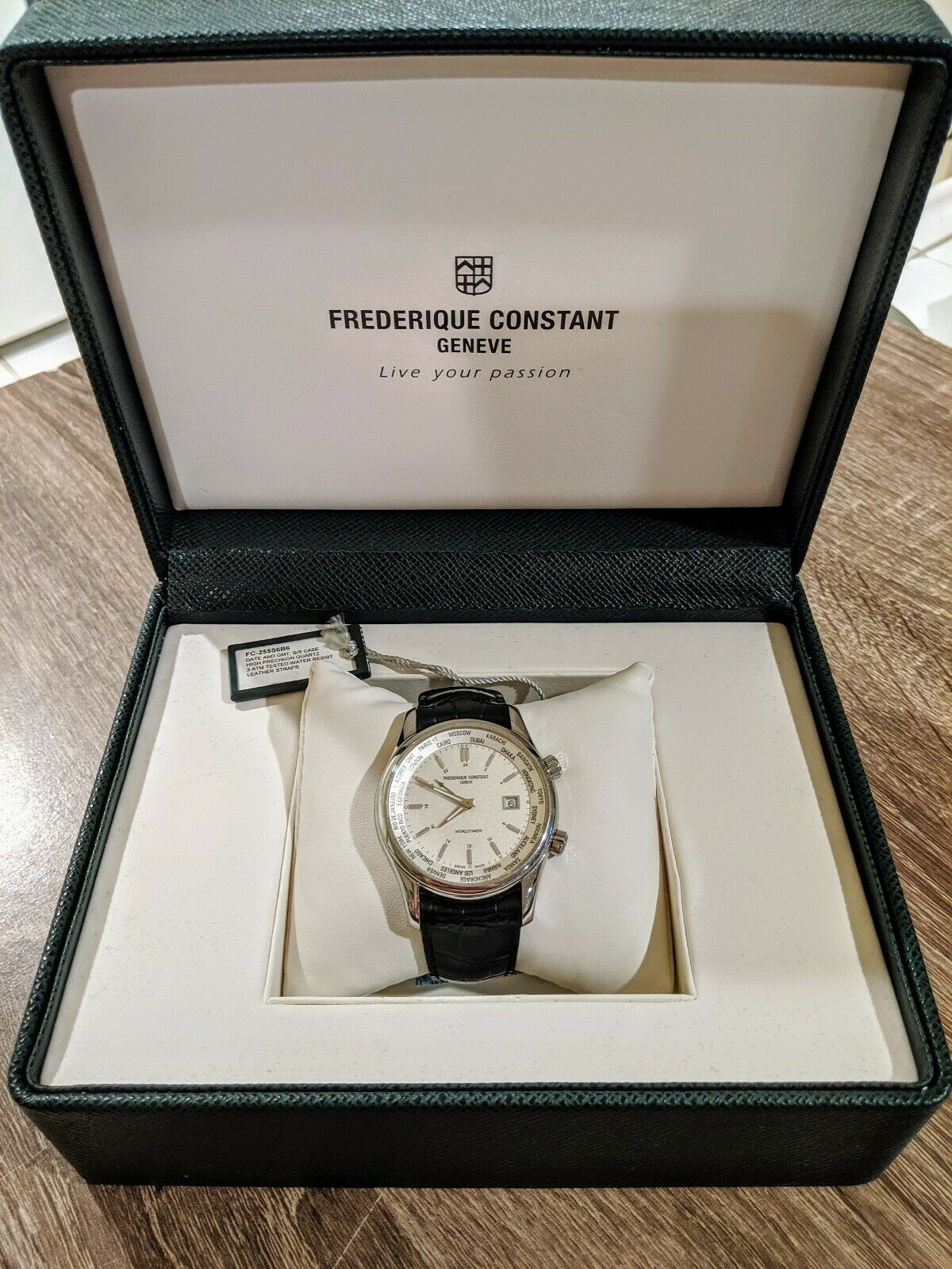 Frederique Constant Worldtimer FC-255S6B6 Quartz Men's Watch