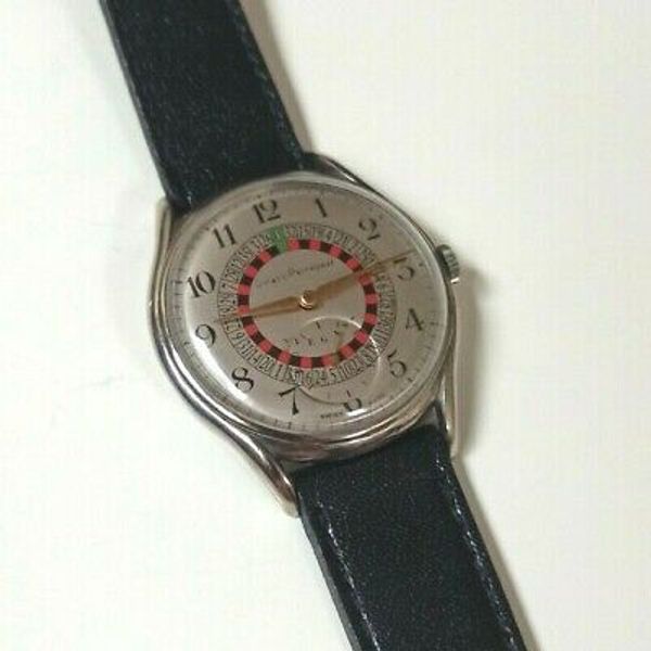 VINTAGE GIRARD PERREGAUX MANUAL WIND ROULETTE VEGAS DIAL SWISS WATCH