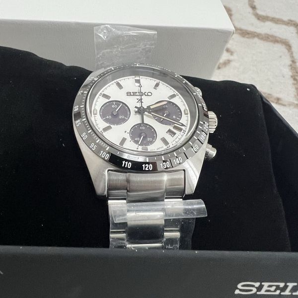 Open Box Seiko Men's Prospex Speedtimer Solar Chrono Panda Dial