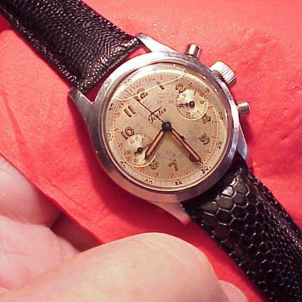 Chronographe UNIC Vintage Fin Années 40 - Mouvement Venus 150 - Occasion, Pour Collectionneur