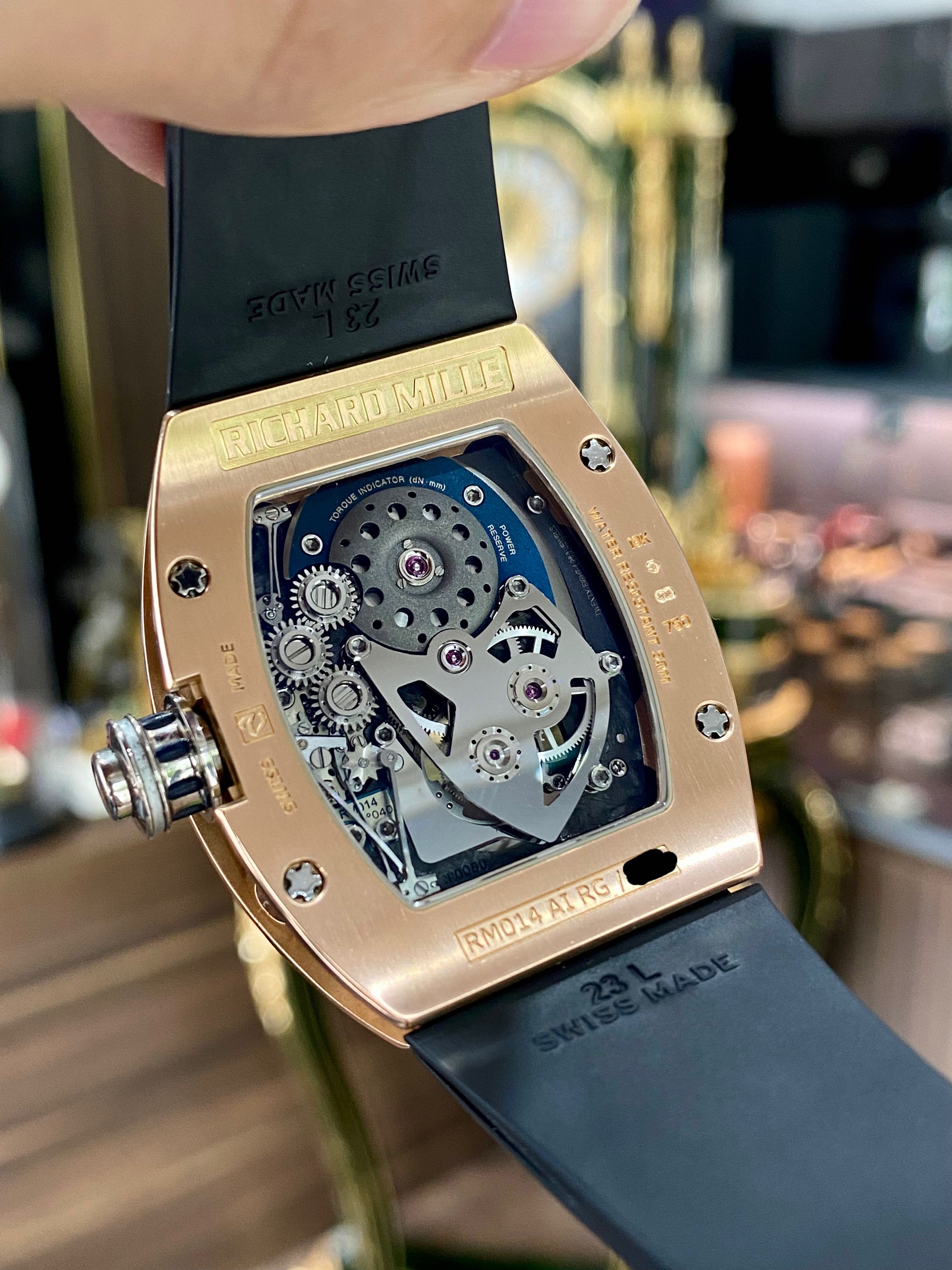 RICHARD MILLE RM014 PERINI NAVI CUP TOURBILLON WHITE GOLD Very fine and  rare, manual-winding, 18K white gold wristwatch with one-minute tourbillon,  78-hour power reserve and torque indications. | Important Modern &  Vintage