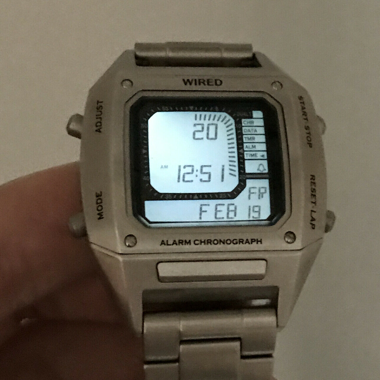 良品：SEIKO WIRED AGAM401 SOLIDITY BEAMS SEIKO WIRED AGAM401 SOLIDITY Featuring BEAMS Watch Silver SS