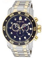 Invicta men's 0077 pro diver chronograph deals blue dial watch