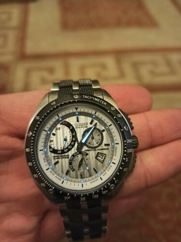 【極希少】シチズン エコドライブ E812-S052386 ホワイト ソーラー Men's Citizen Eco-Drive E812-S052386 - Great Condition