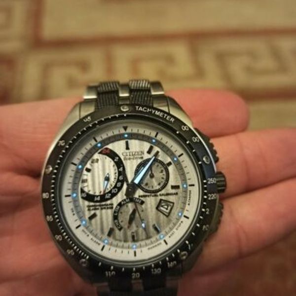 【極希少】シチズン エコドライブ E812-S052386 ホワイト ソーラー Men's Citizen Eco-Drive E812-S052386 - Great Condition